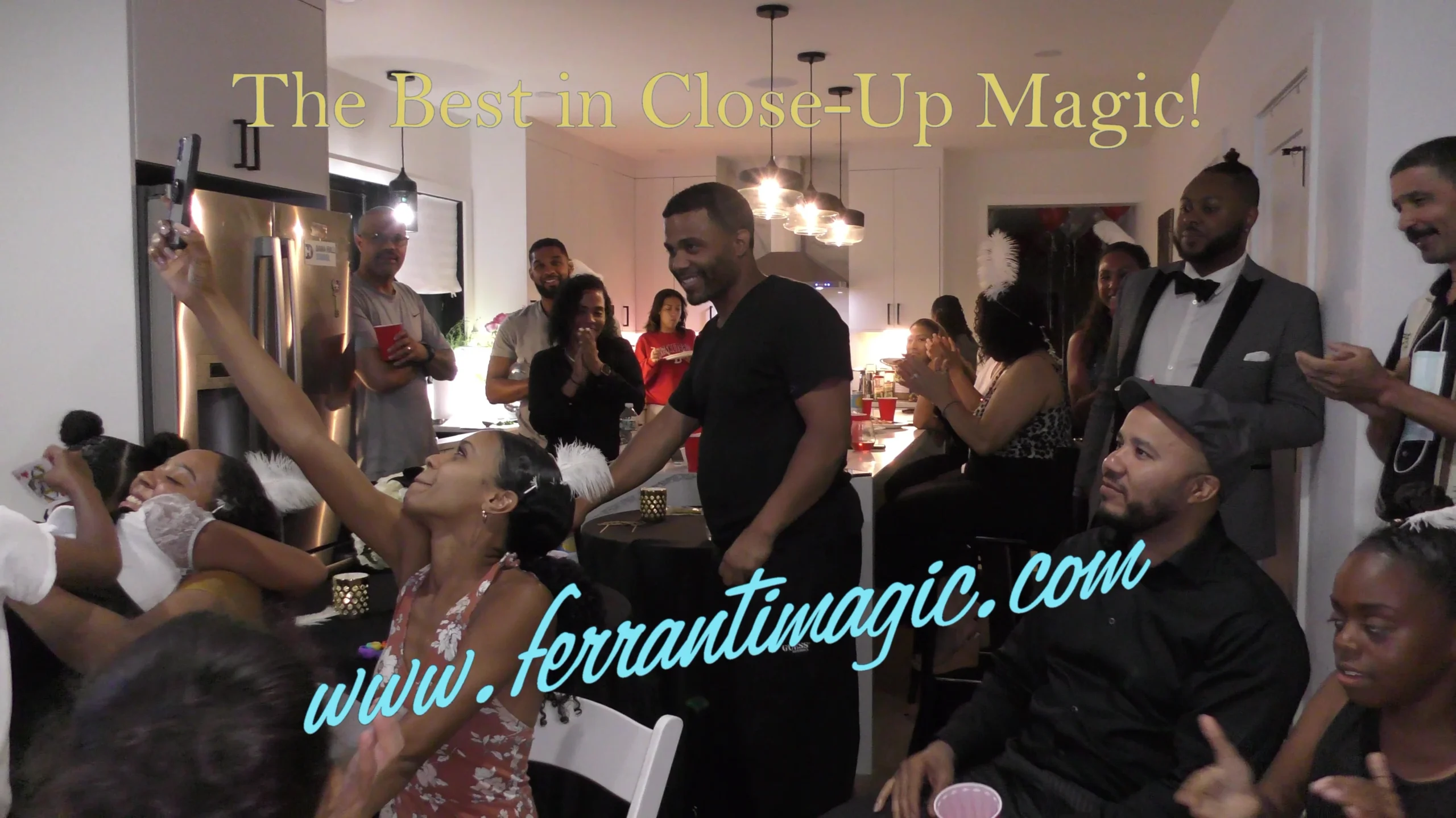 The Best in Magic Entertainment Happy Audience enjoying The Comedy Magic of Joe Ferranti boston Comedy Magician