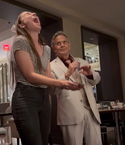 Massachusetts Magician working at a Bachelorette party at the Hilton Park Plaze, Boston