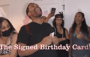 Reaction of the "birthday boy" to Joe Ferranti's exclusive, "Birthday Card" trick.