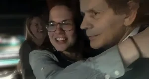 Joe Ferranti with an appreciative spectator at an event in Massachusetts.