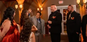 Boston Massachusetts Magician presents his Parlor Magic at a wedding venue.