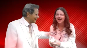 Close-up magician performing for a guest at a Massachusetts private event